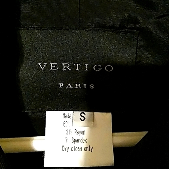 Nwot Vertigo Paris Small Black Zip Up Jacket/blazer gorgeous 😍 - Picture 4 of 6